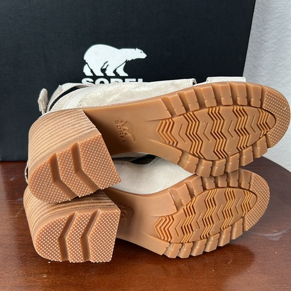 Sorel Nadia Strappy Lace Up Suede Sandals Size 5 In Ancient Fossil - Picture 12 of 14